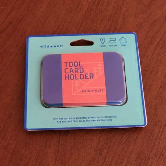 WILD + WOLF Tool Card Holder Travel Survival - 9 Tools New, sealed - Picture 1 of 8